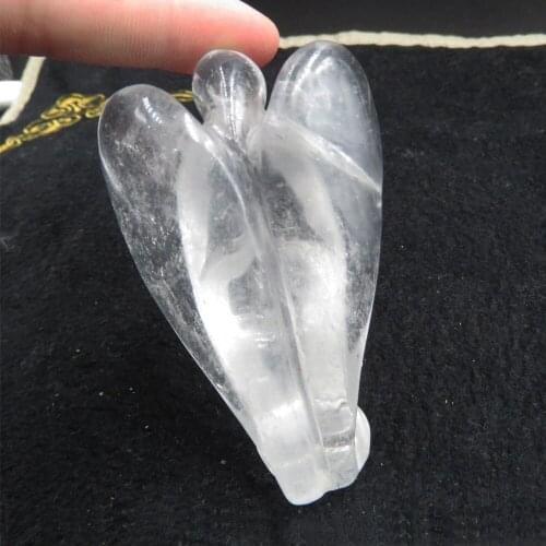 75mm AAA Natural Clear Quartz Crystal Angel Carving for Crystal Reiki Healing Meditation Chakra Holiday Gift