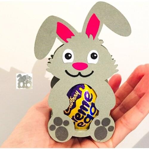 Bunny Easter Egg Box Metal Cutting Dies Set Embossing Stencil Templates Mold Paper DIY Art Craft Scrapbook Book Card Decor