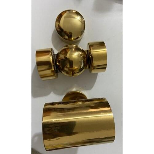 Freeshipping 45mm 50mm PVC Acrylic PMMA Royal Pantinated Rod Pipe Handrail Decorative Cover Seal Connector End Elbow