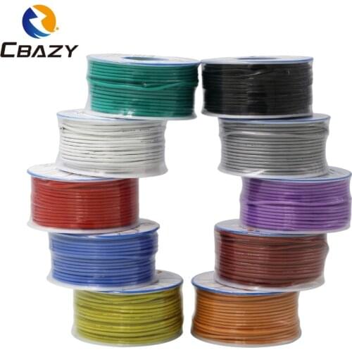 CBAZY Silicone 30AWG 45M Flexible Silicone Wire RC Cable Square Model Airplane Electrical Wire Cable 10 colors for choo