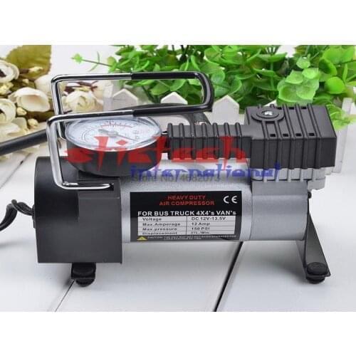 By dhl or ems 10pcs DC 12V Electric Car Inflatable Pumping Air Pumps Compressor 150 PSI Auto Cigarette Lighter Plug Metal Shell