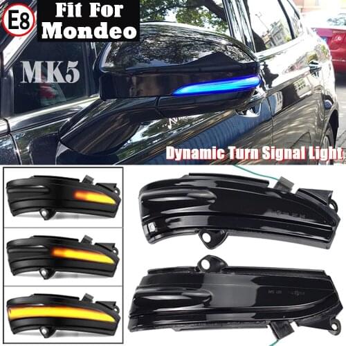 Dynamic Blinker For FORD MONDEO MK5 2014-2019 MKV 5 LED Turn Signal Light Side Lamp 2015 2016 2017 2018 MK V CD CE CF Pair arrow