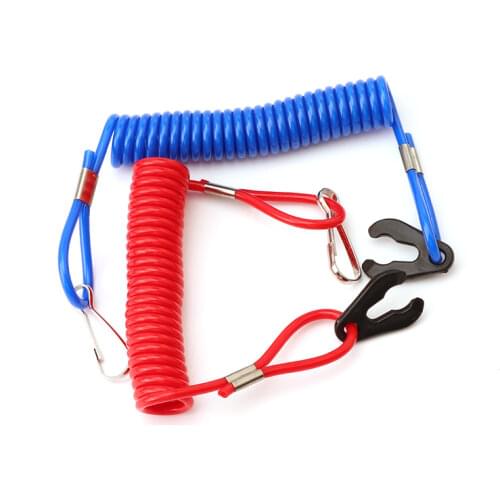 Engine Emergency Kill Stop Switch with Safety Tether Lanyard 55 inch Long for ATV Dirt Bike Outboard Motors