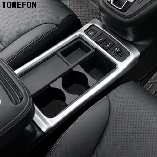 For Honda CRV CR-V 2012 2013 2014 2015 ABS Chrome Front Console Middel Water Cup Holder Trim Cover Frame 1piece