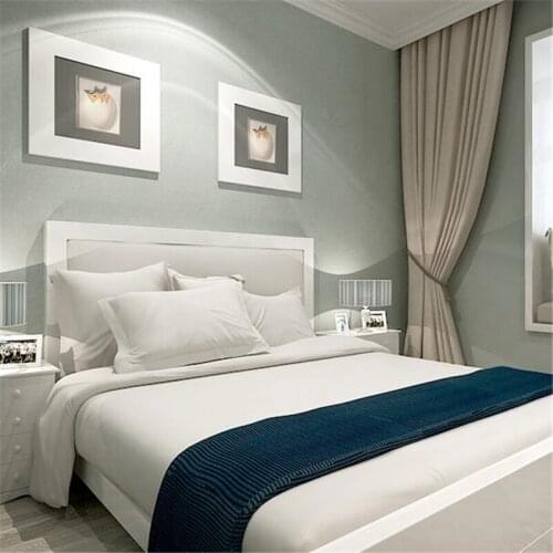 Beibehang Pure color wallpaper modern bedroom plain living room studio dining room background nordic style turquoise wallpaper