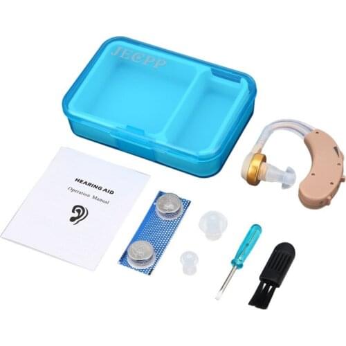 Small Hearing Aid Sound Voice Amplifier Ear Hearing Aid Kit Ear Care Adjustable Behind Hearing Enhancement Sound Enhancer F-188