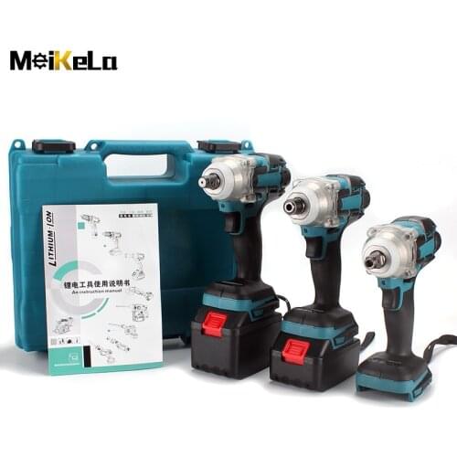MeiKeLa 21V Cordless Impact Wrench Brushless Electric Wrench Torque Rechargeable For Makita Battery Electric Impact Wrench