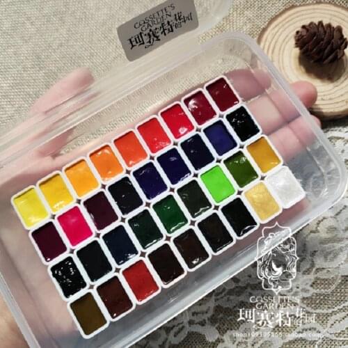 MIJELLO Gold Master Watercolor 34 Colors Small Pack 0.5ml Portable Mini Art Supplies