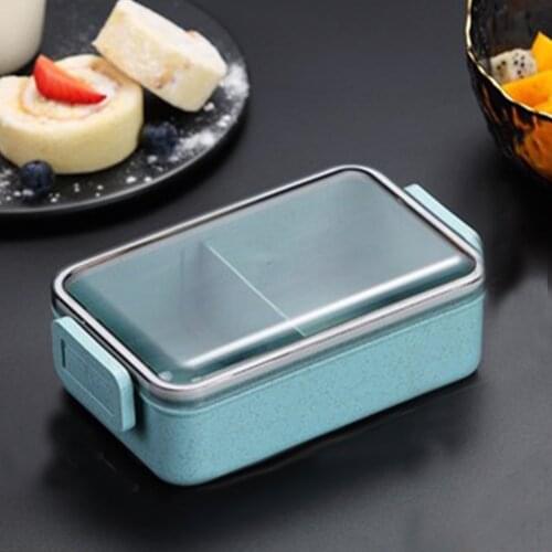 Fashion Japanese Microwave Bento Box Wheat Straw Child Lunch Box Leak-Proof Bento Lunch Box For Kids School Food Container