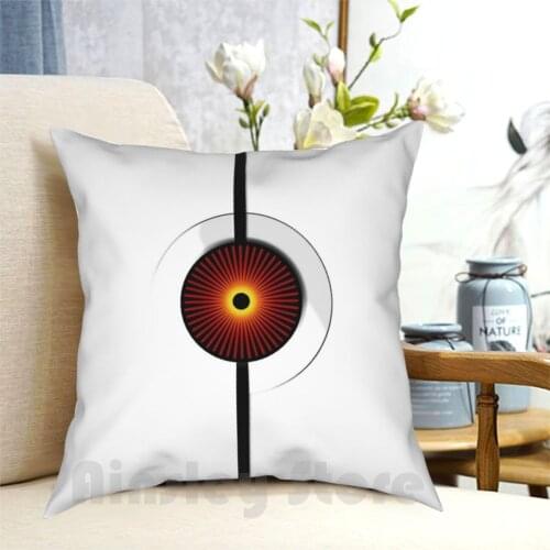 Portal Turret Pillow Case Printed Home Soft DIY Pillow cover Portal Portalturret Turret Guns Bullets Eye Red White 2 Portal