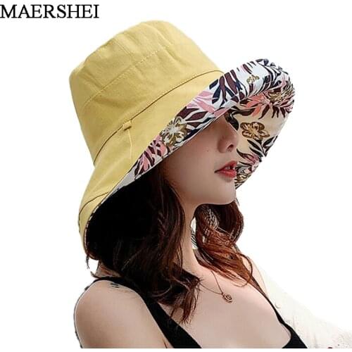 2020 anti-UV wide Brim Cotton linen Sun Hat For Women Vacation Summer Panama Beach Visor cap