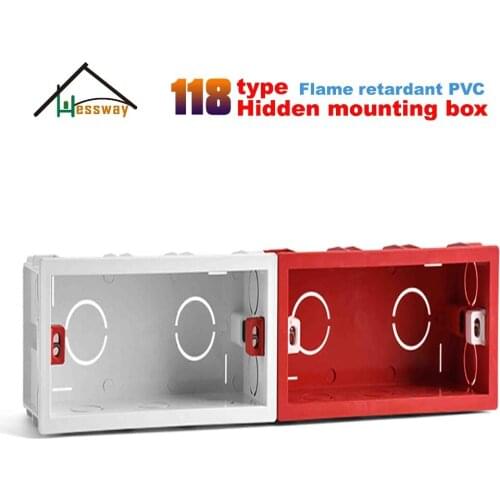 Plastic Wall Plate wall mount junction box type 118 for PC Flame Retardant Plastic