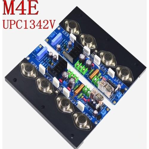 M4E Symmetrical design UPC1342V fever HIFI gold seal ON MJ15024 MJ15025 tube Class AB 160W+160W audio amplifier board
