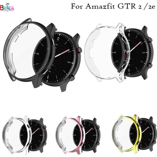 Full Screen Protective Watch Case For Huami Amazfit GTR 2 / GTR 2e Protector Cover Shockproof Ultra-Thin TPU Transparent Shell