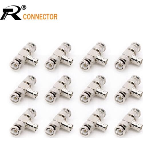 RF Adapter BNC Female To 2 Male T Type Connector Adapter For Video Surveillance System CCTV Camera Security 12/50/100pcs