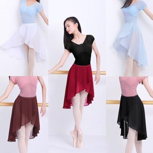 Ballet Skirt Women Adult Long Wrap Chiffon Skirt Ballet Tutu Skate Skirt Adjustable Buckles Ballerina юбка Dance Wear