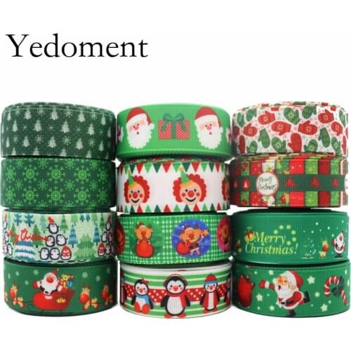 10 Yards 7/8' 22MM Christmas Day Printed Grosgrain Ribbons For Hair Bows DIY Handmade Materials Y2020091201