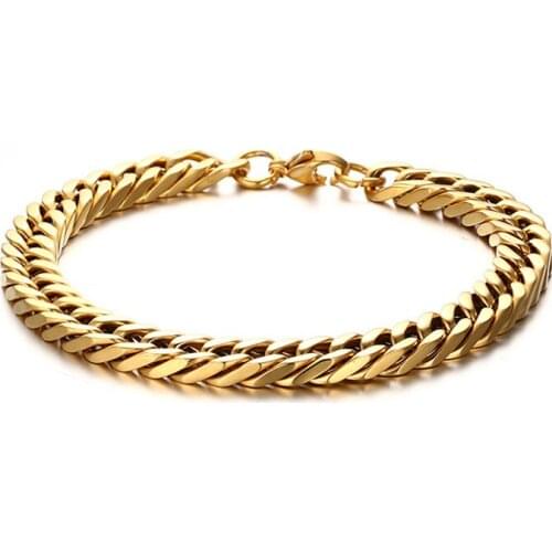 2016 Fashion Men Jewelry Plain Stainless Steel Bracelet Women Chains Simple Design Hot Sale