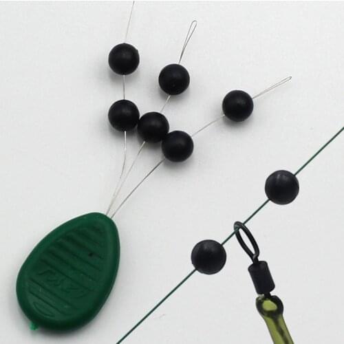 3PCS Carp Fishing Accessories Naked Chod Beads Soft Rubber Shock Beads 6mm Round Helicopter Rig Stopper Beads for Fishing Tackle