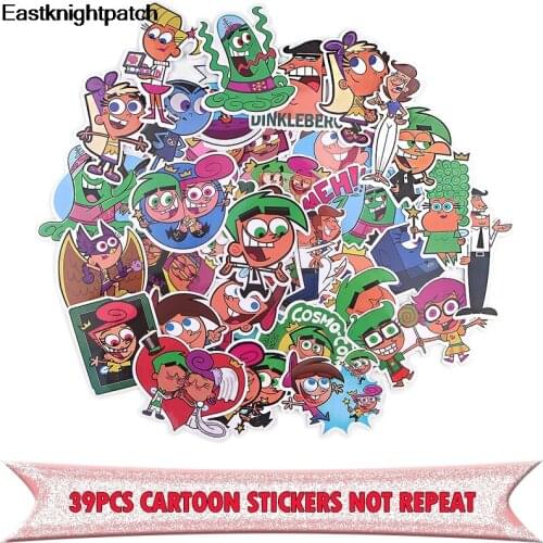 E1909 39pcs Cartoon genius Sticker For DIY Scrapbooking Album Car Bag Luggage Laptop Skateboard Phone Notebook Decal Decoration