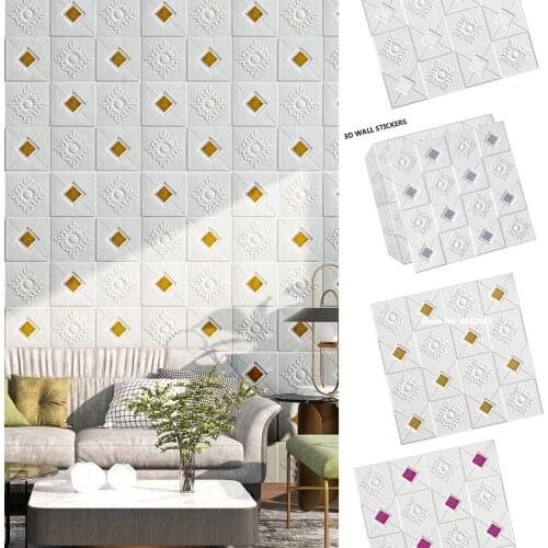 3D Wall Stickers Self Adhesive Wallpaper Panels Home Decor Living Room Bedroom House Decoration Bathroom Brick Wall Sticker