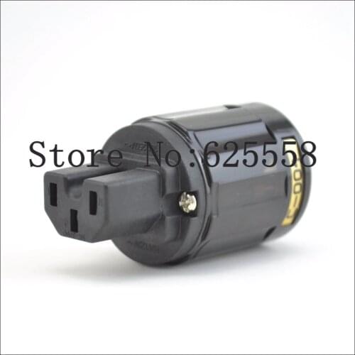 5pcs Rhodium-Plated EU US UK C-004 IEC Power Plug Connector for DIY HIFI Power Cable