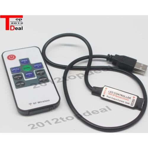 5V USB LED RGB Controler Mini 3Key set and 10Key RF set for USB LED Strip