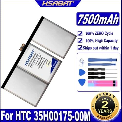 HSABAT BJ34100 7500mAh Battery for HTC 35H00175-00M Batteries