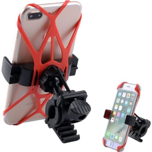 1PC Security Silicone Band Cellphone Support Bracket Stand Universal Mobile Phone Holder Bicycle Handlebar Motorcycle Car Mount