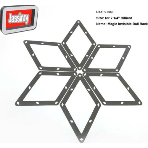 Free shipping 30pcs rhombus Billiard 9 ball magic invisible Ball Rack 2 1/4 inch Pool Invisible Rack Sheet Billiards accessories