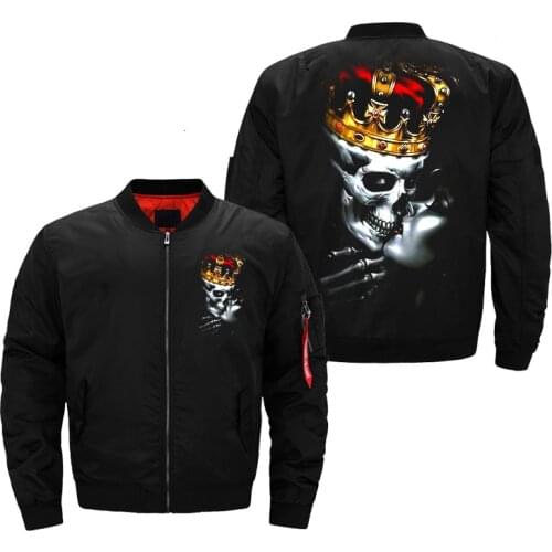 Bomber Jacket pilot jackets Clothing Coat Men Outwear Windbreaker logo print customized skeleton Skull MA1 Military dropshipping