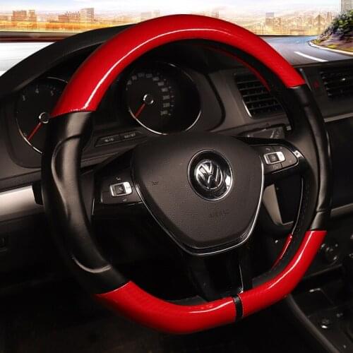 D Shape O shape Car Steering Wheel Cover Non-slip PU Leather for POLO GOLF 7 Scirocco Suzuki Swift Nissan Rogue High Quality