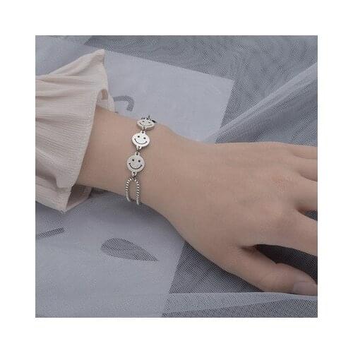 Double Layers Smile Face Charms Bracelet Tongue Funny Bracelet Titanium Steel No Fadinhg Women Men Jewelry Drop Shipping