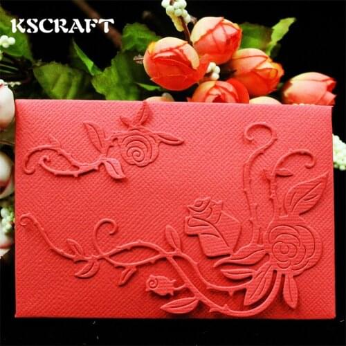 KSCRAFT Rose envelope metal die cutting dies scrapbooking embossing folder suit for cutting machine