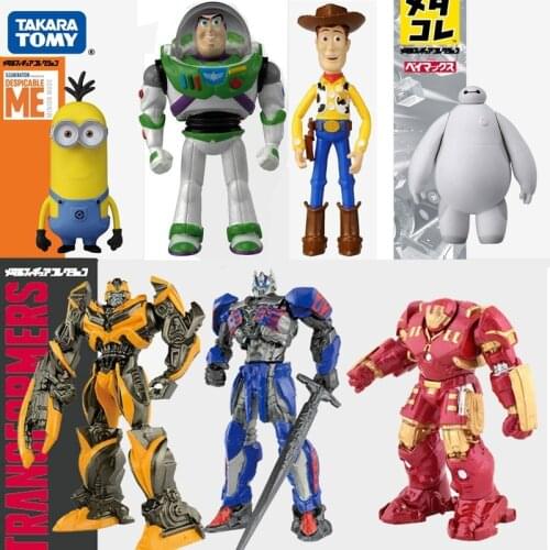 Takara Tomy Doll Toys Story Action Figure Model Alloy Diecast Transformers Woody Forky Lightyear Baymax Miniones Kids Gift