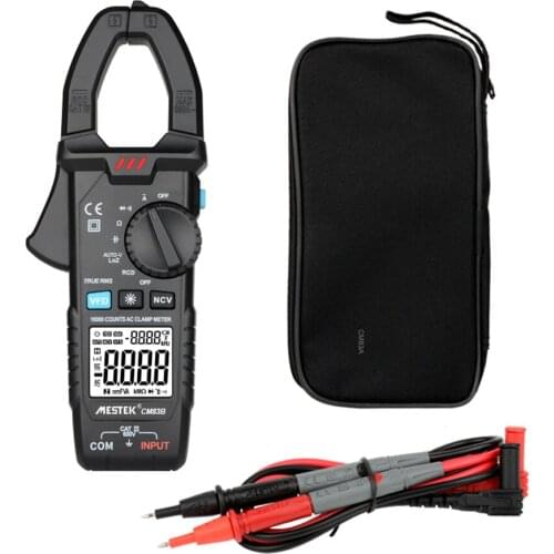 MESTEK Digital Clamp Meter 600A AC Current 600V AC/DC Voltage Capacitance Measurement Data Hold Backlight NCV Tester Multimeter