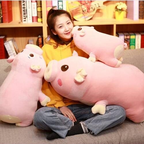 Cute Pig Plush Toy Doll Big Stuffed Pink Piggy Soft Sleeping Pillow for Girl Birthday Gift Wedding Deco 33inch 85cm
