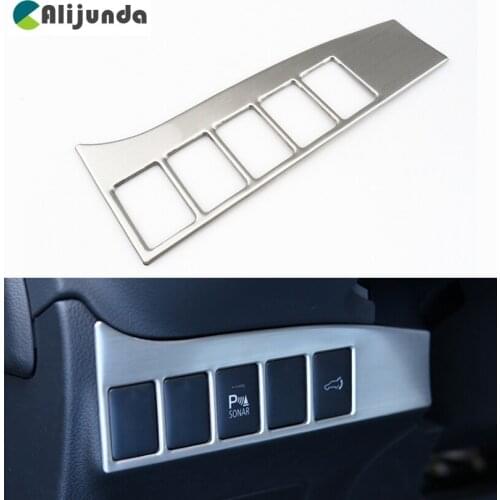 Multi-function adjustable button plate decorative panel stainless steel auto accessories for Mitsubishi outlander 2013 2014