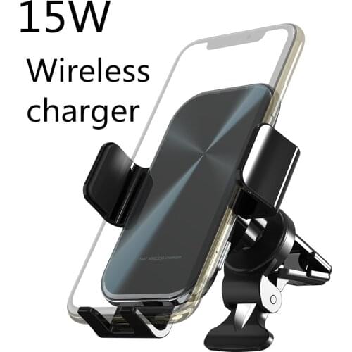 Mobile phone charger 15W Qi wireless fast charging car holder for iphone 8Plus 9 11Pro 12 Samsung Galaxy S8 S9 Huawei Mate30Pro