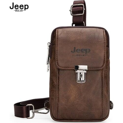 JEEP BULUO Brand Men Shoulder Daypacks Legs Waist Bags For Man Small Multi-function Crossbody Messenger Bag Unisex Casual New