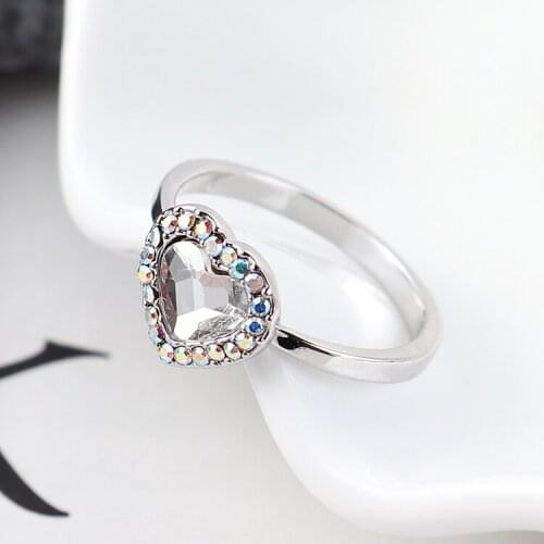 Real Austrian Crystals Brand AAA Zirconia Micro Inlays Fashion Ring for women New Sale Hot Round Se-139294