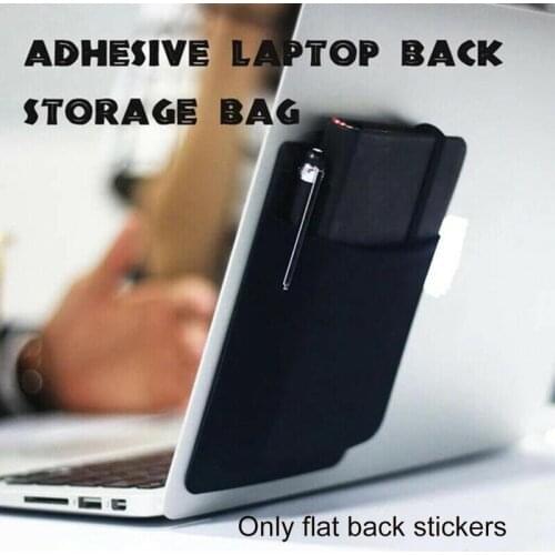New 1Pcs Adhesive Laptop Back Storage Bag Mouse Digital Hard Drive Laptop Accessories Organizer Pouch Bag Supplies 2021 Hot Sale