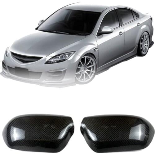 NEW-for Mazda 6 2003-2012 Carbon Fiber Rearview Side Mirrors Cover Decoration Trim Car Accessories