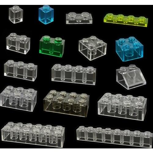 Guduola Transparent Brick Plate 2357/2456/3001/3002/3003/3004/3005/3008/3010/3023/3039/3622/3710 Building Block MOC Toys 100g