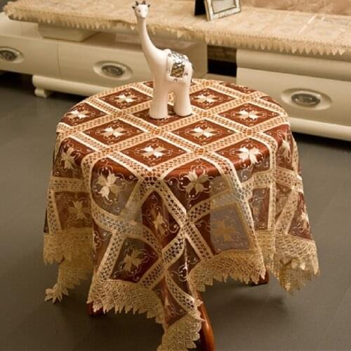 Manufacturers direct sales tablecloth modern simple cover cloth embroidered hollow tablecloth tea table cloth round tablecloth