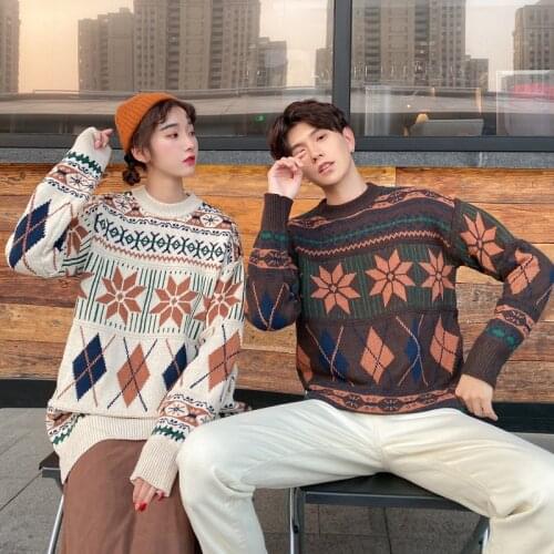 Cartoon Christmas Sweaters WomenS Clothes Plus Size 2020 Ladies Female Vintage For Oversize Winter Pullover Xmas Couple D0495