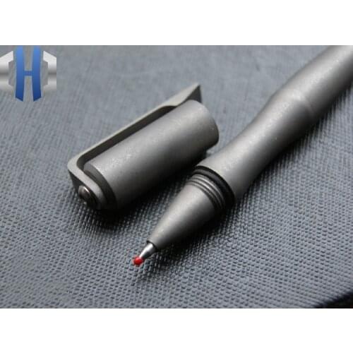 EDC Titanium Alloy Stone Wash Light Portable Tool Tactical Pen Signature Pen Black Pen