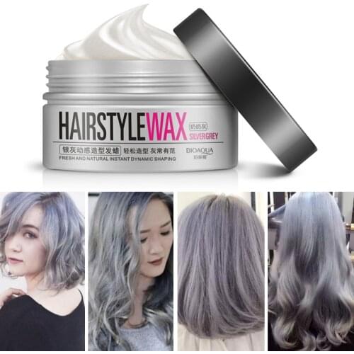 Silver Grey Dynamic Pro Shaping Shine Wax Hair Mud Water Gel Hair Modelling Hairstyle Pomades Natural Hair Cream
