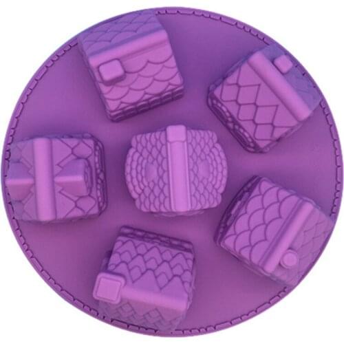 6 Small House Silicone Cake Mold, 3D Handmade Fondant Chocolate Cupcake Fondant Baking Mold, Wedding Cake Tools (1 PCS)-ABUX