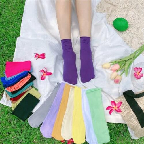 Sofie - velvet socks socks in the summer ice ice sox candy color heap heap socks thin woman
